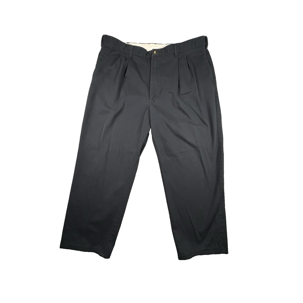 Timber Creek by Wrangler Men's 42x30 Dark Navy Pleated Chino Pants SEE DESCRIPTI
